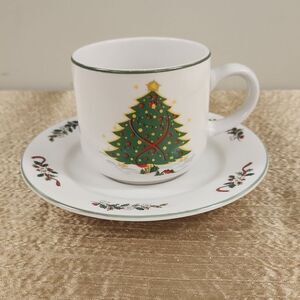 Panstone Christmas Cup and Saucer Set